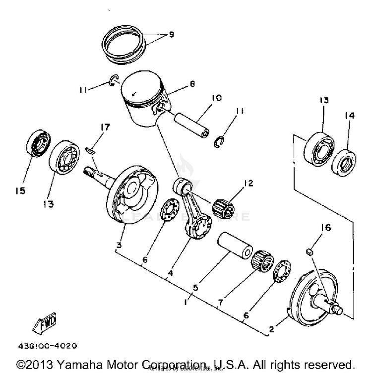 Crankshaft-Piston Schematic