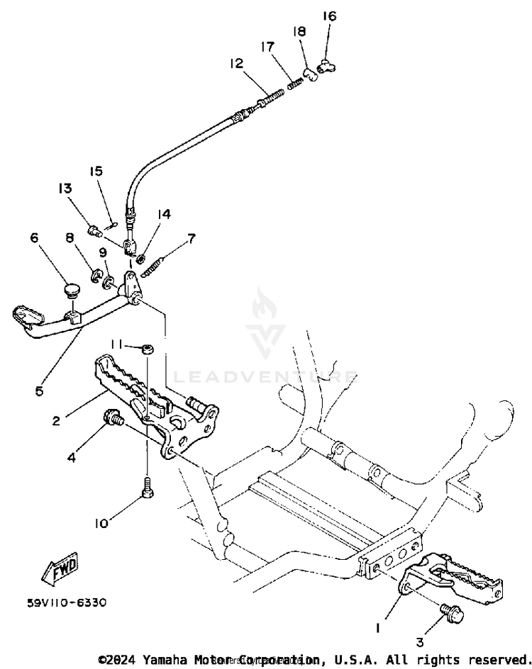 Stand - Footrest Schematic