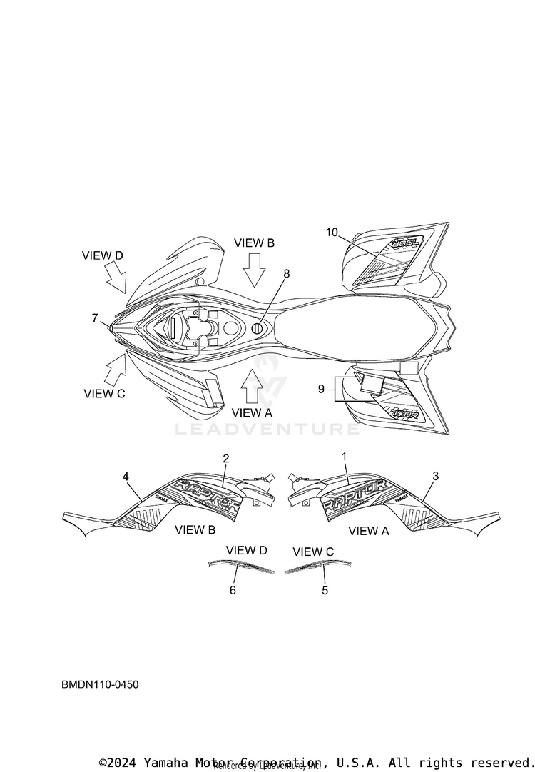 Graphics RAPTOR 700R SE CAL - YFM70RCCSR - 2025 Schematic