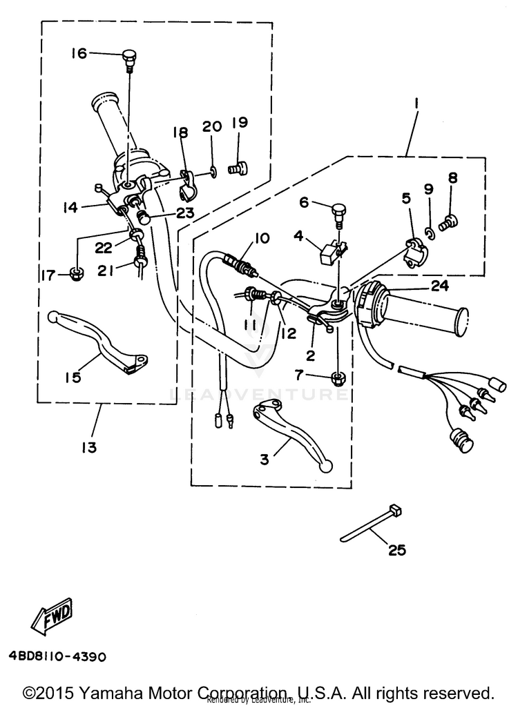 Handle Switch - Lever Schematic