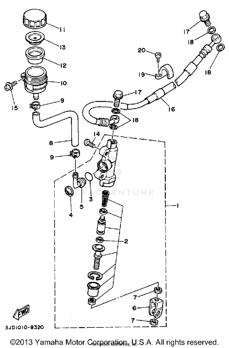 Rear Master Cylinder Schematic