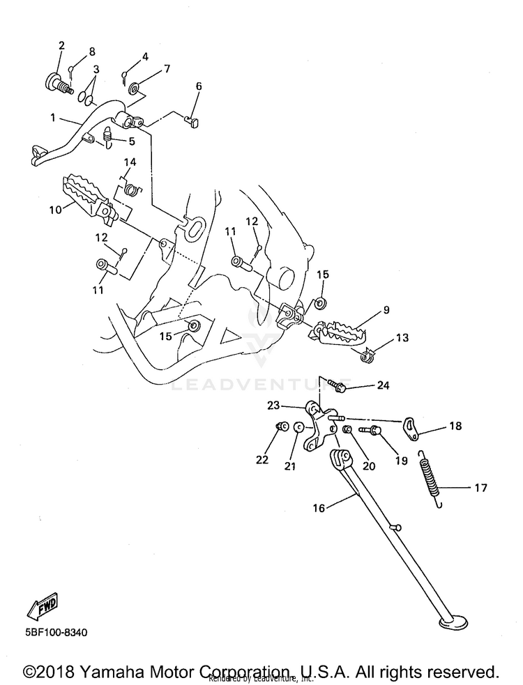 Stand Footrest Schematic