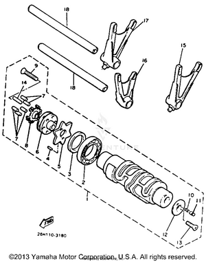 Shift Cam Fork Schematic