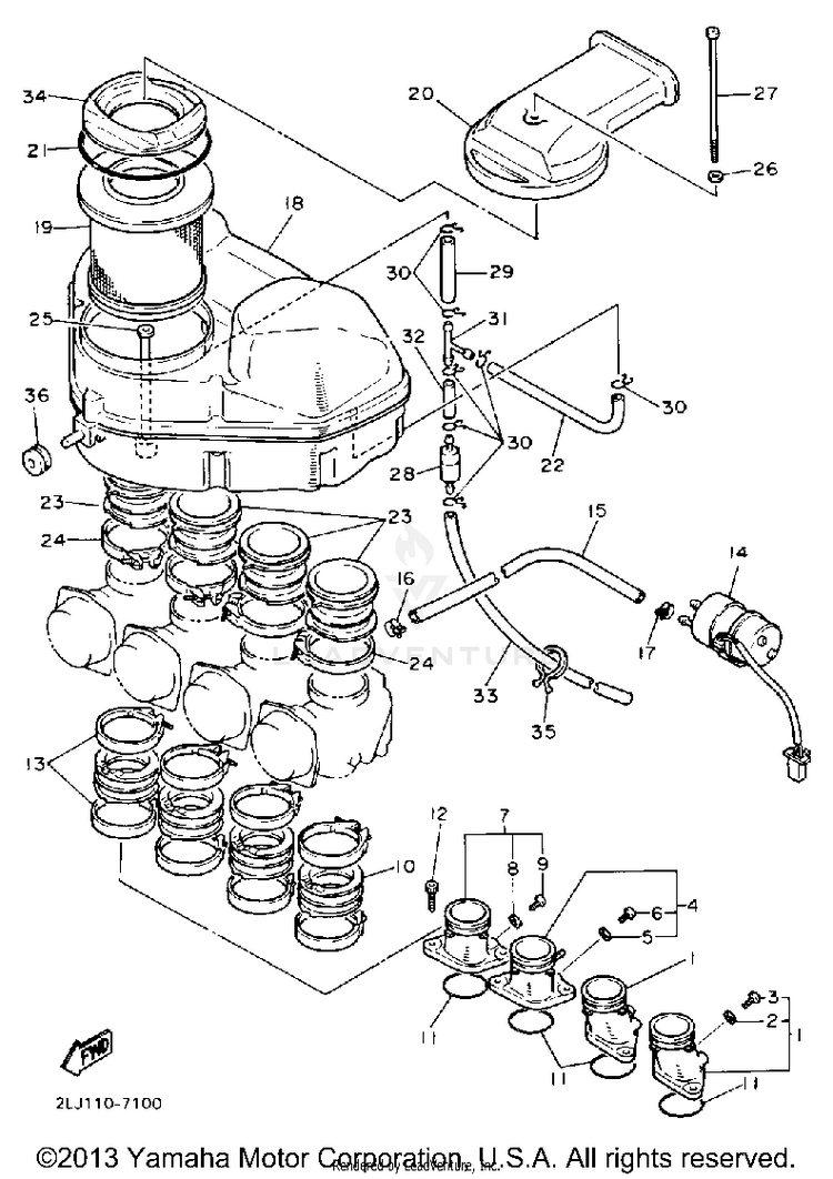 Air Filter California Model Only Schematic