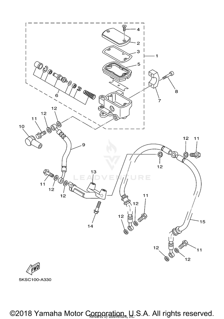 Front Master Cylinder Schematic