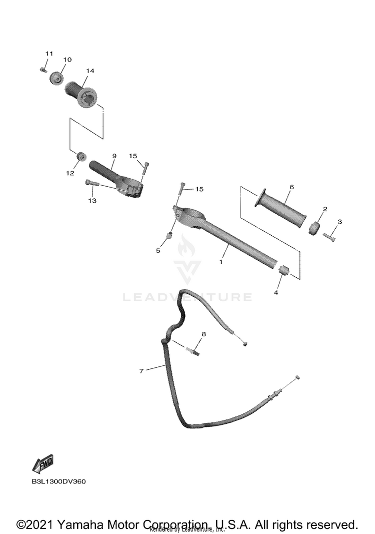 Steering Handle & Cable Schematic