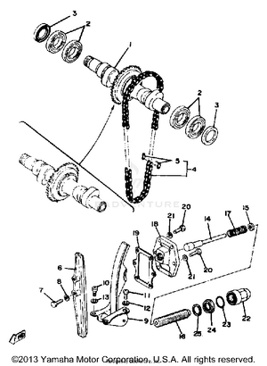 Camshaft Chain Tensioner Schematic