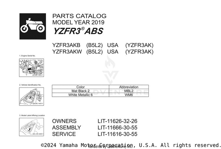 1 Title Page YZFR3 ABS - YZFR3AKB - 2019 Schematic