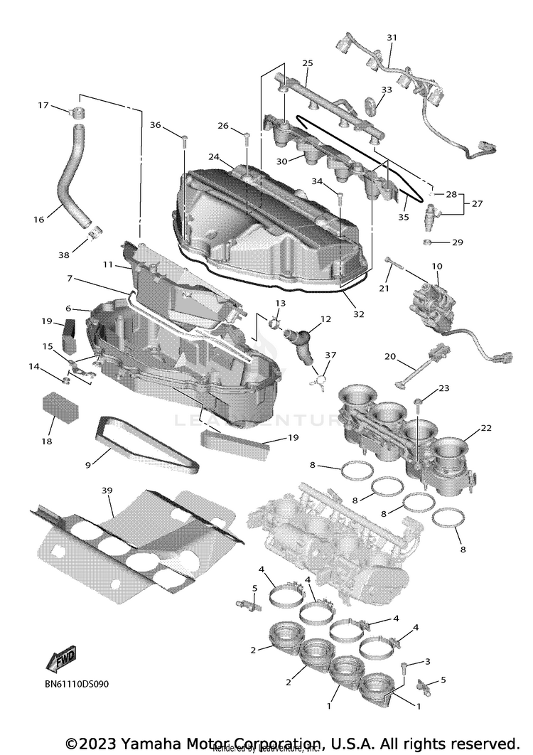Intake YZFR6 - YZFR6L1CB - 2020 Schematic