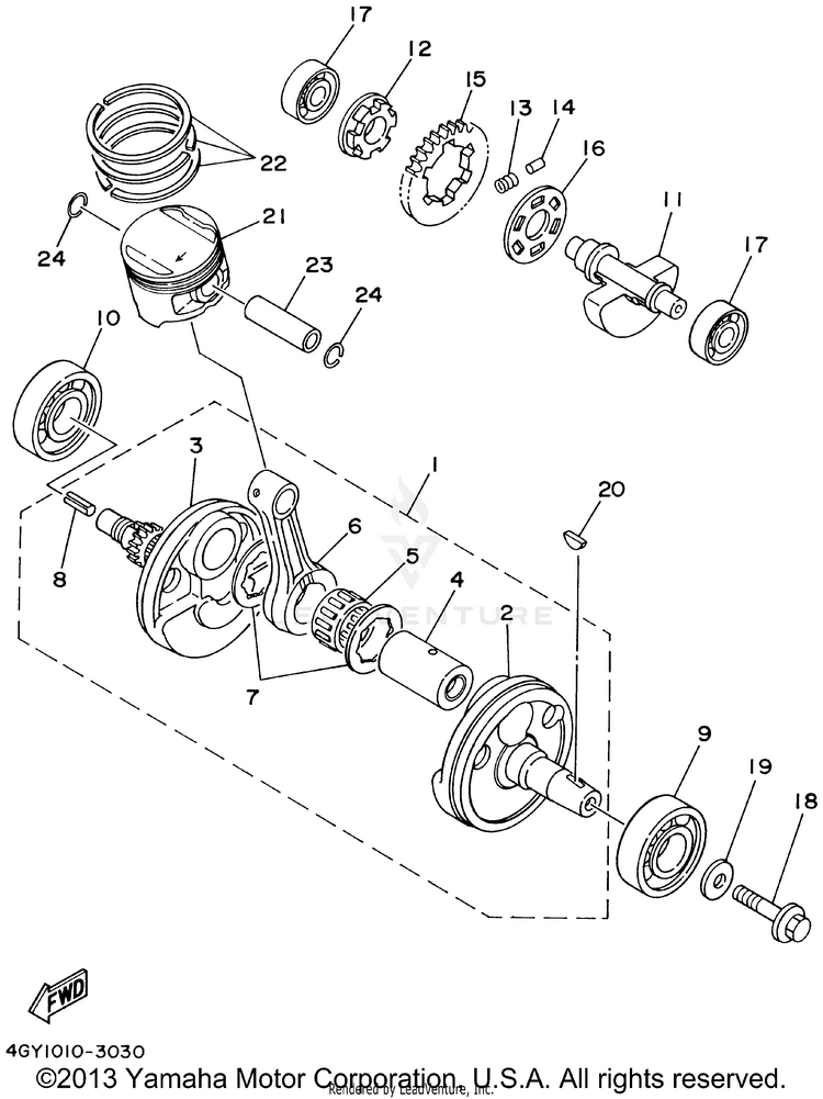 Crankshaft Piston Schematic