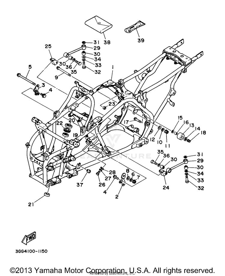 Frame BANSHEE - YFZ350J - 1997 Schematic