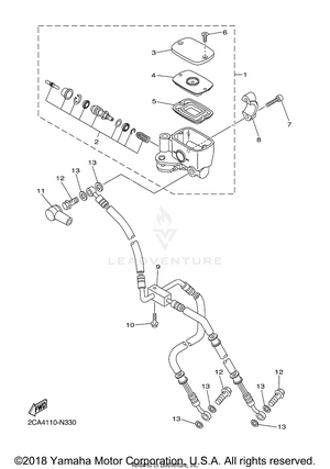 Front Master Cylinder Schematic