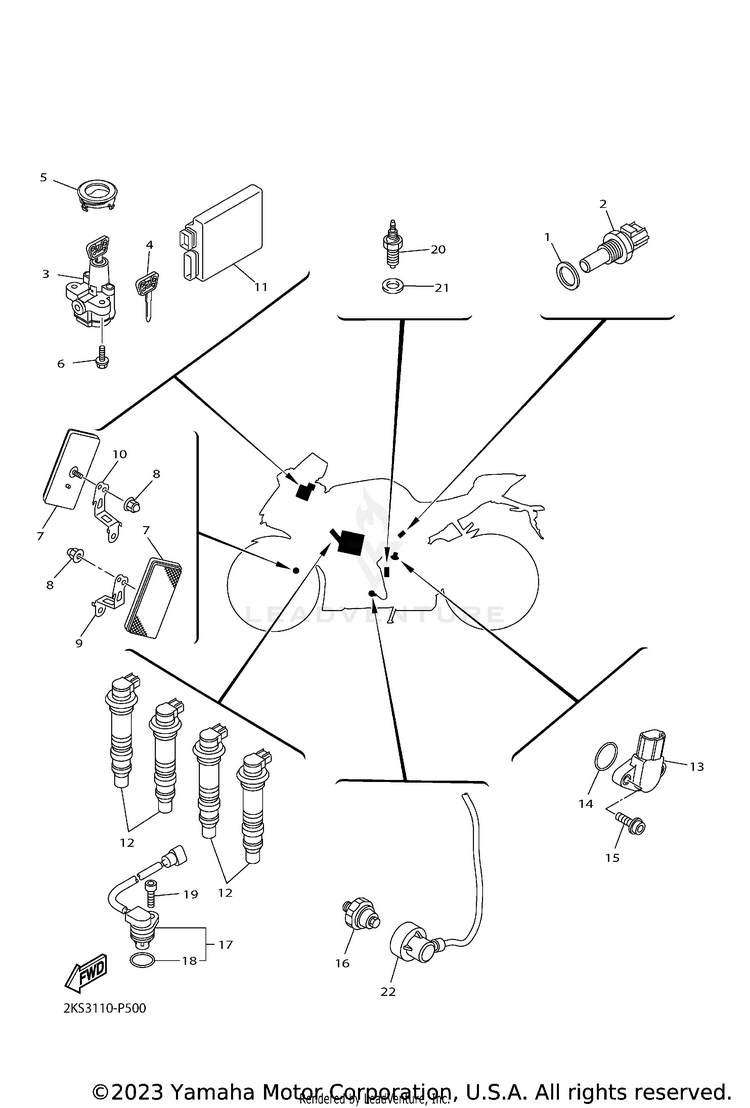 Electrical 1 YZFR1 - YZFR1HCB - 2017 Schematic