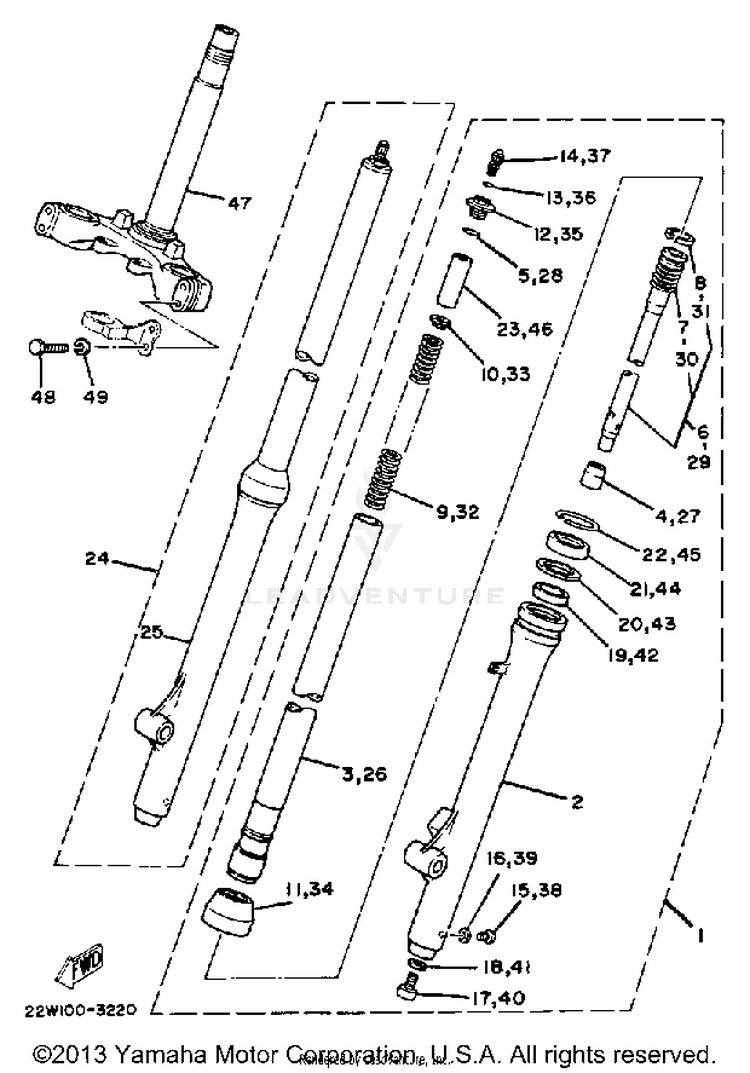 Front Fork Schematic