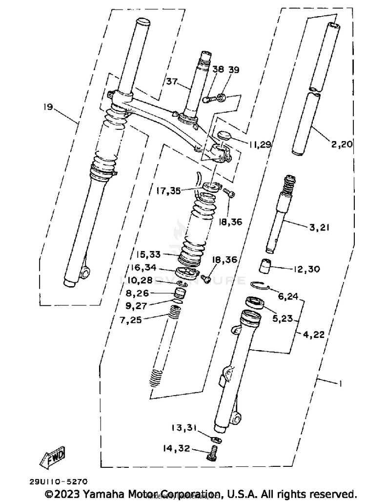 Front Fork Schematic