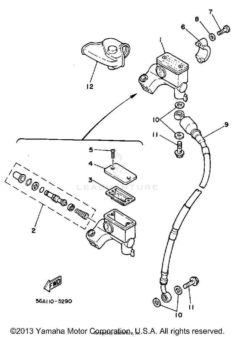 Front Master Cylinder Schematic