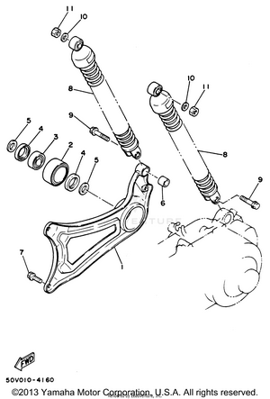 Swing Arm Rear Shocks Schematic
