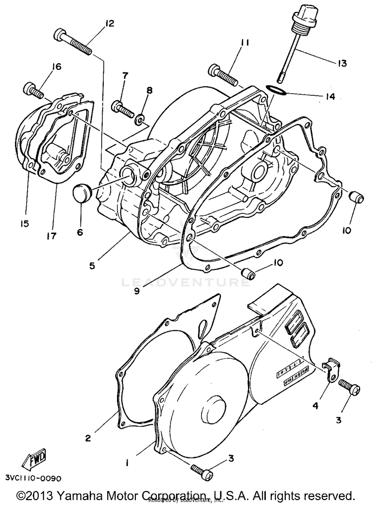 Crankcase Cover 1 Schematic