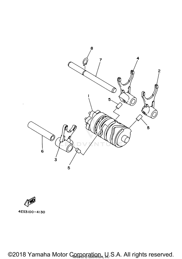 Shift Cam Fork Schematic