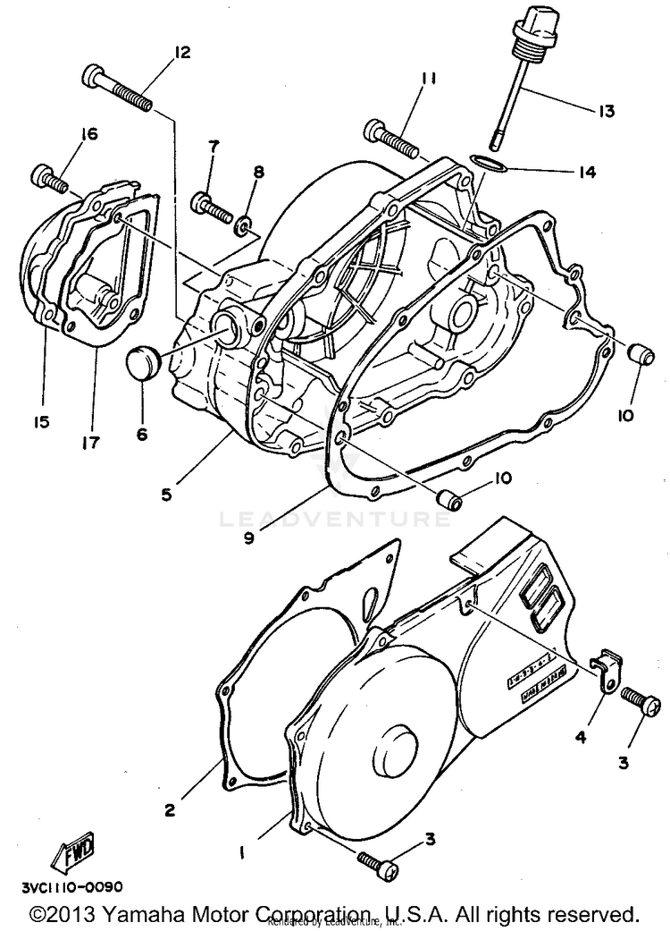 Crankcase Cover 1 Schematic