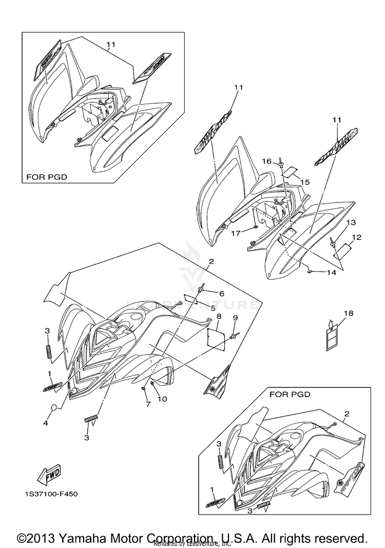 Emblem Label 1 RAPTOR 700 - YFM70RW - 2007 Schematic