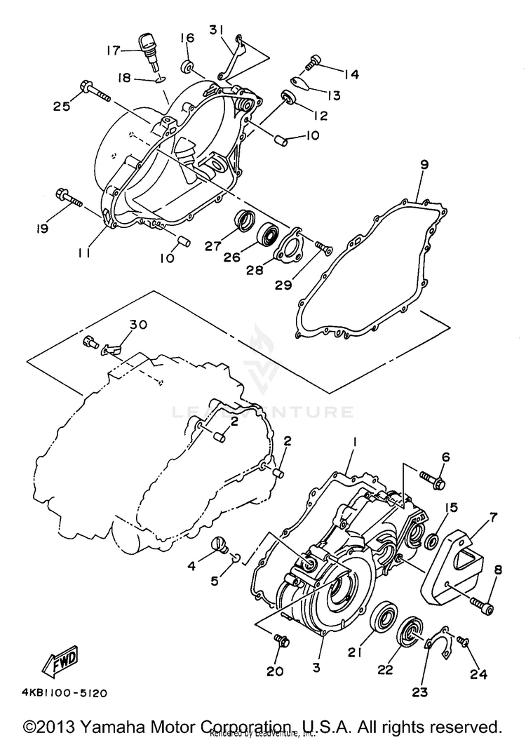 Crankcase Cover 1 Schematic