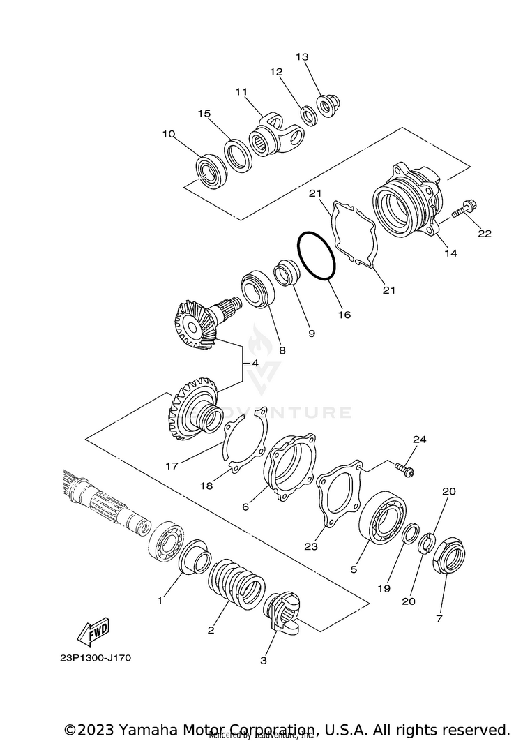 Middle Drive Gear Schematic