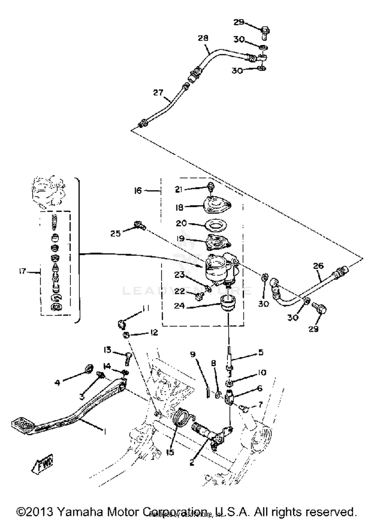 Brake XS1100G - 1980 Schematic