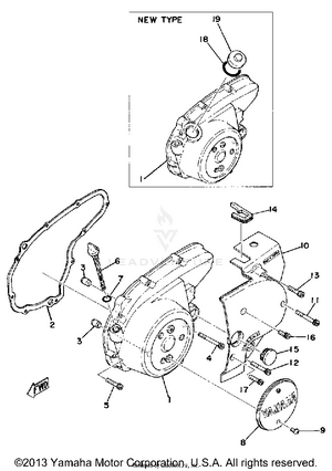 Crankcase Cover (left) Schematic