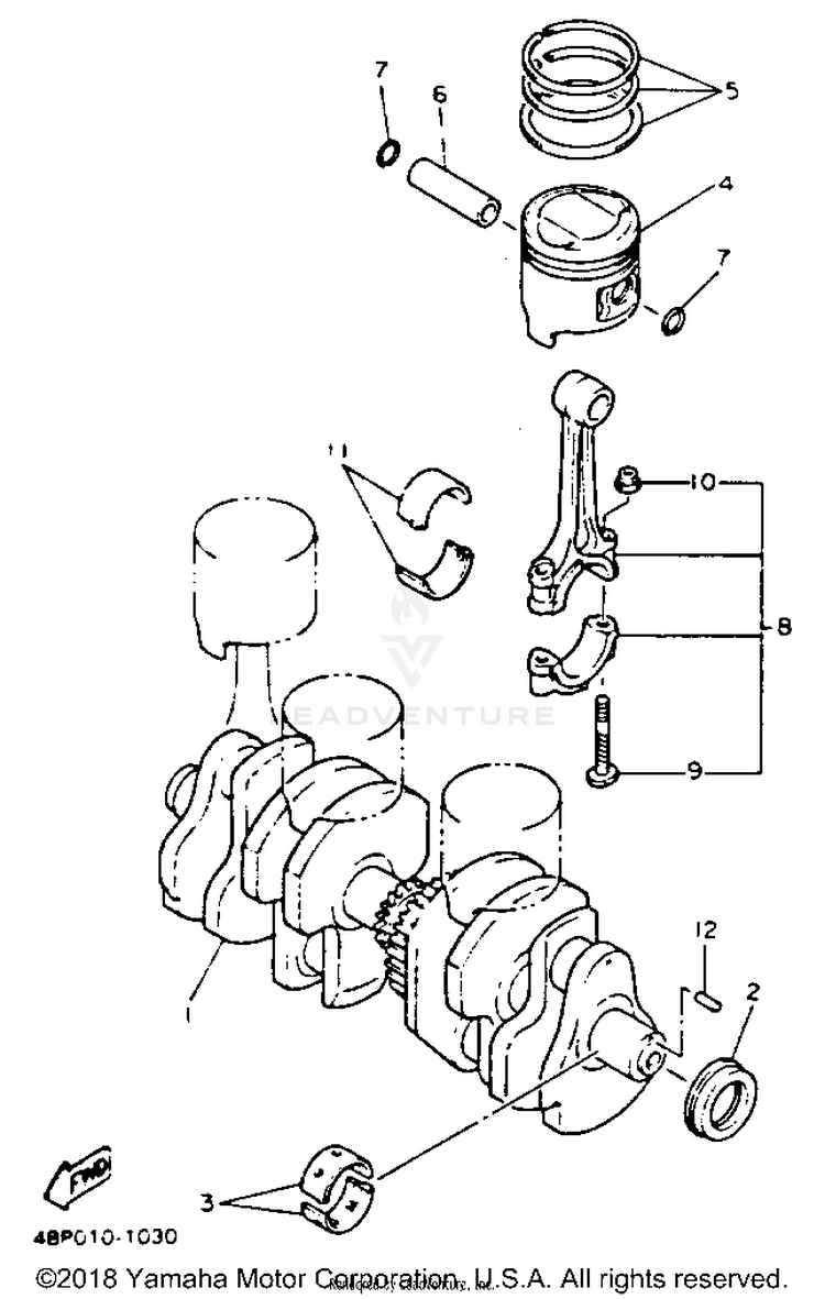 Crankshaft Piston Schematic