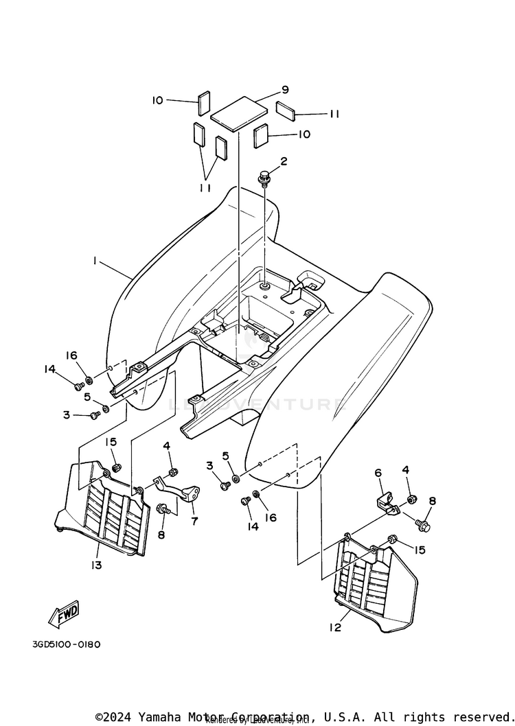 Rear Fender Schematic
