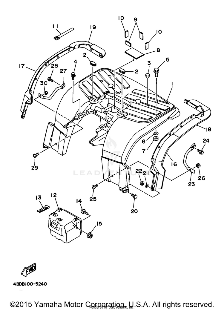 Rear Fender Schematic