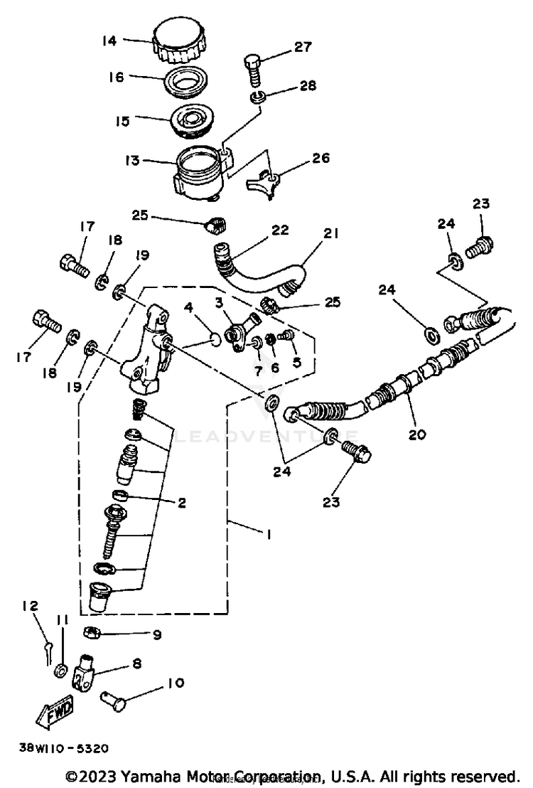 Rear Master Cylinder Schematic
