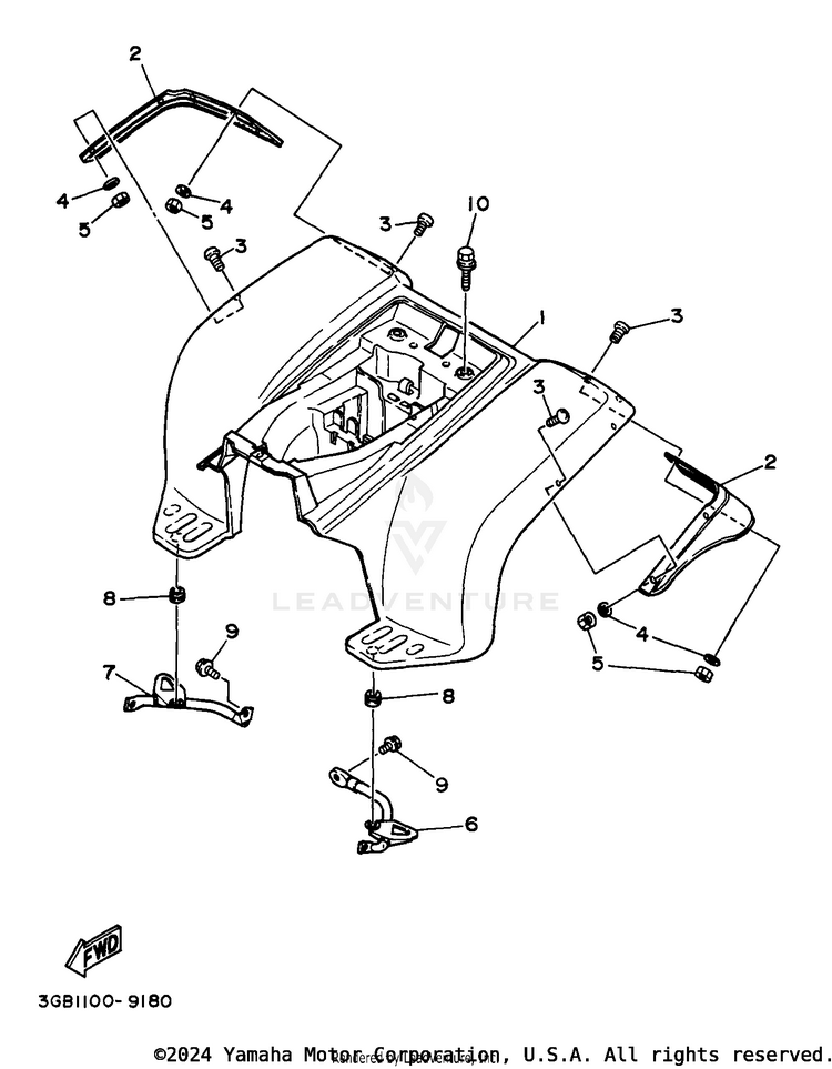 Rear Fender Schematic