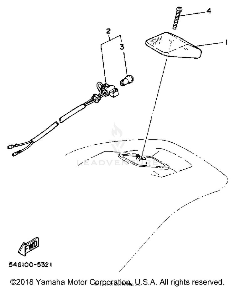 Taillight BIG WHEEL - BW200S - 1986 Schematic