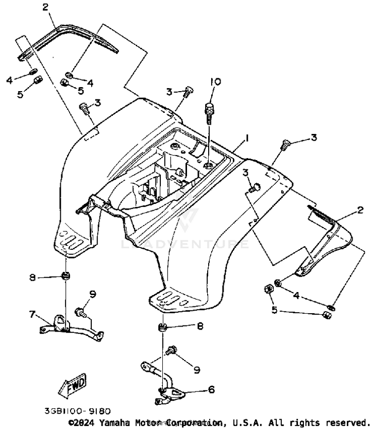Rear Fender Schematic