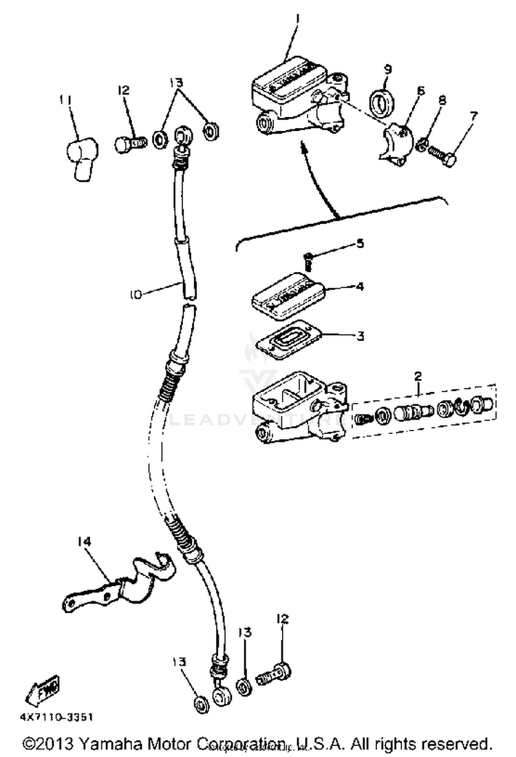 Front Master Cylinder Schematic