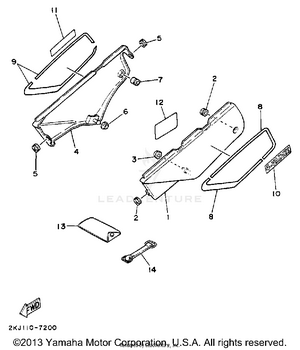 Side Cover Xt350t Schematic