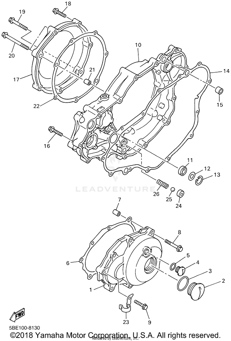 Crankcase Cover 1 Schematic