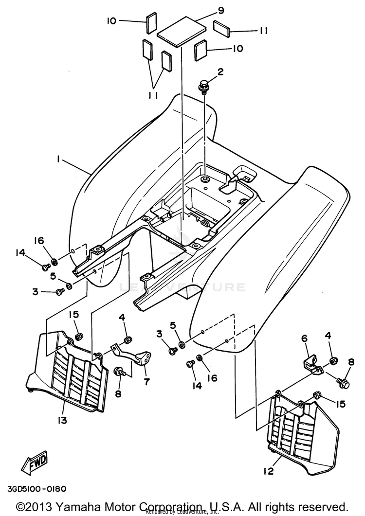 Rear Fender Schematic