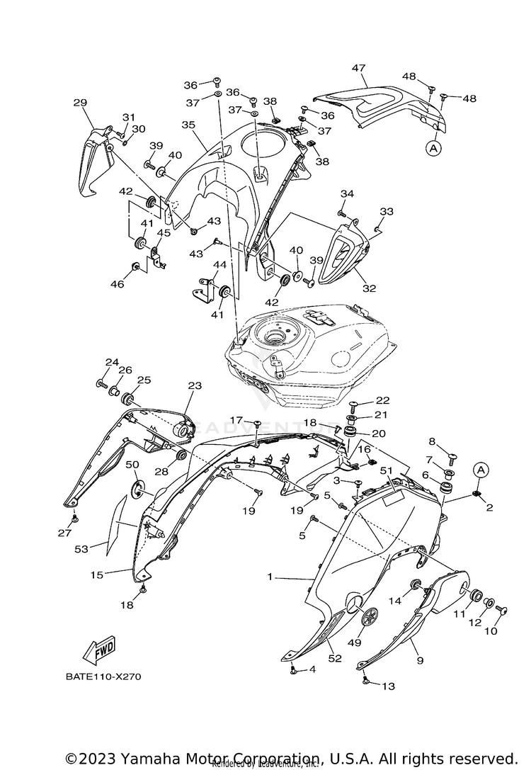 Fuel Tank 2 MT07 - MT07NCB - 2022 Schematic