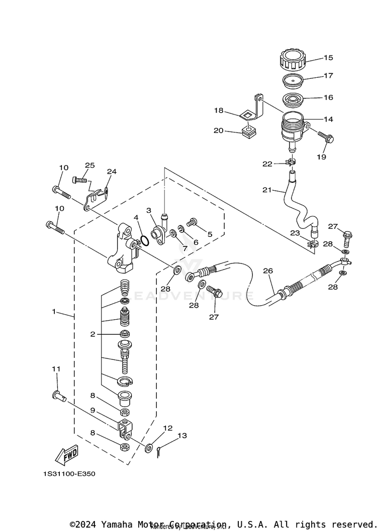 Rear Master Cylinder Schematic