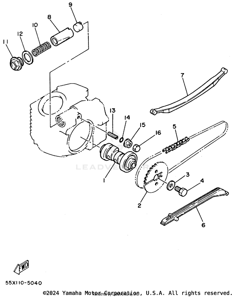 Camshaft - Chain Schematic