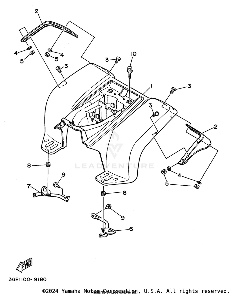 Rear Fender Schematic