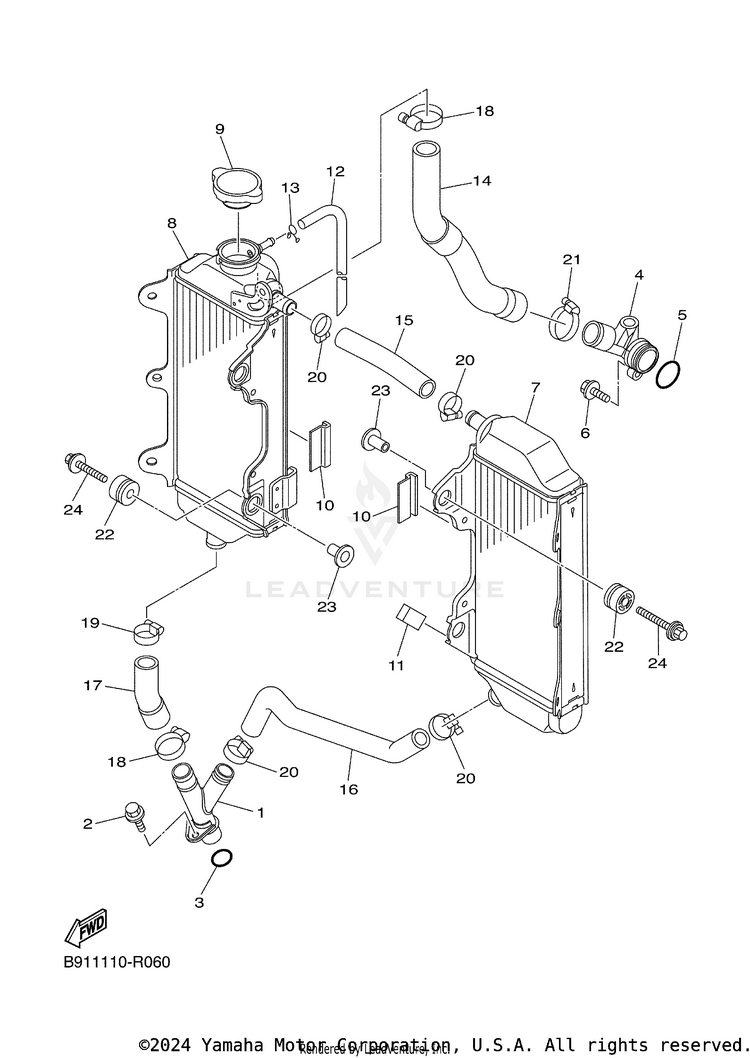 Radiator Hose Schematic