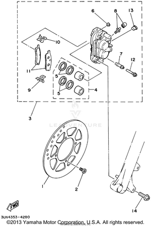 Front Brake Caliper Schematic