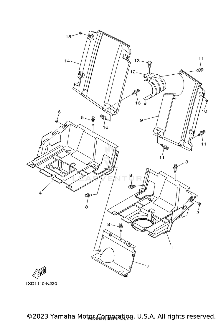 Side Cover 2 VIKING 700 EPS - YXM700PEG - 2014 Schematic