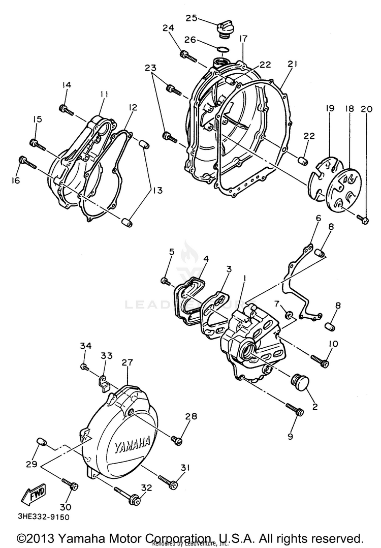 Crankcase Cover 1 Schematic