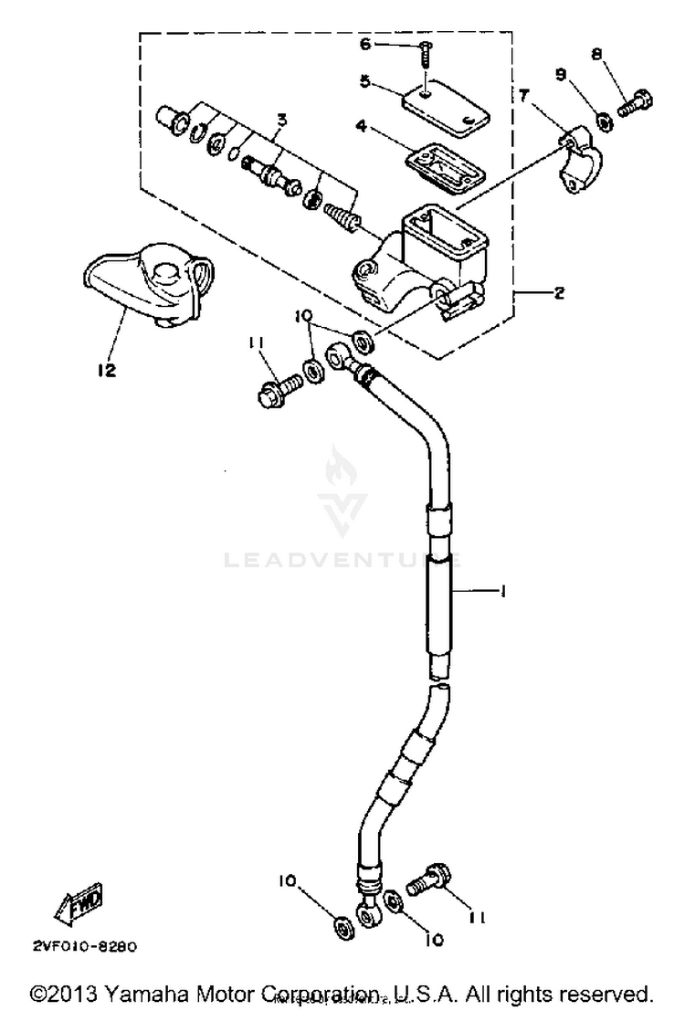 Front Master Cylinder Schematic