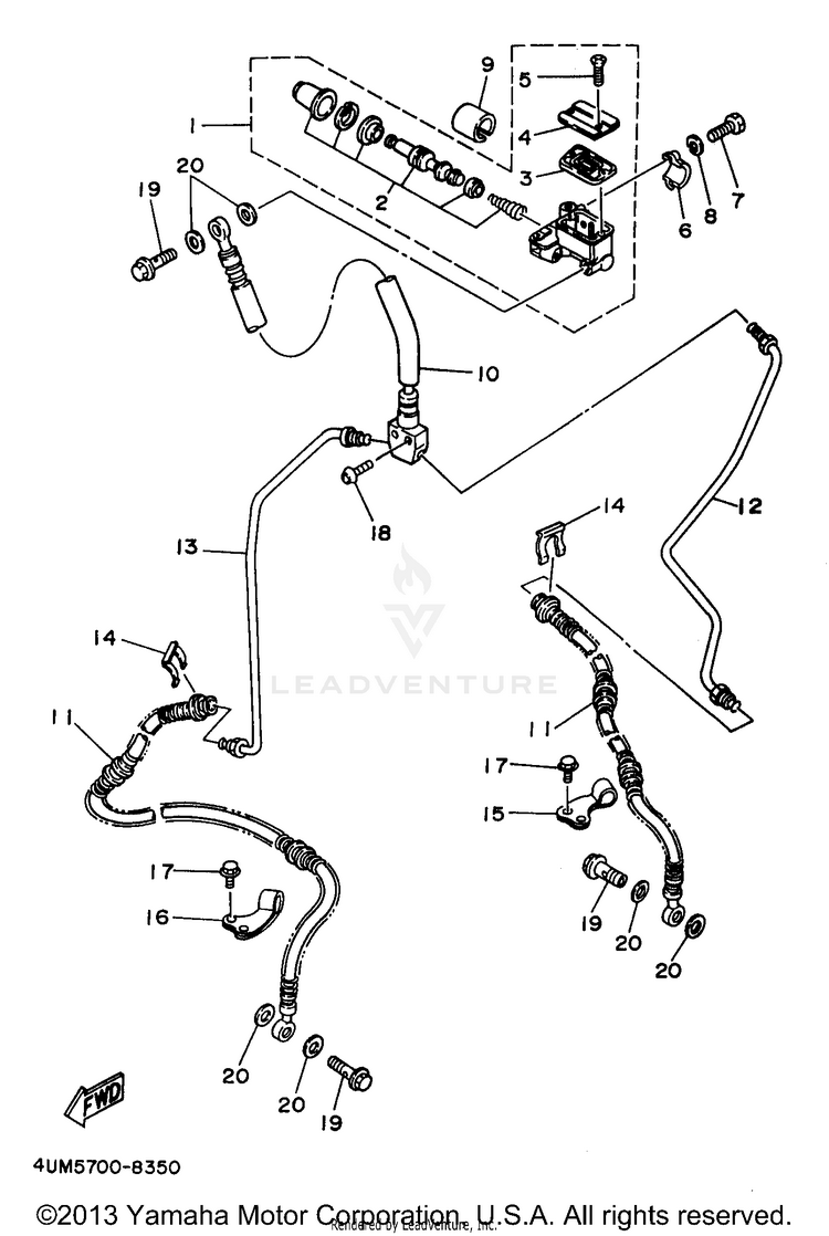 Front Master Cylinder Schematic